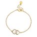 Simple Copper Plated Real Gold Diamond Round Bracelet Female Ins Double Ring Hand Jewelry_ipsvogv.com