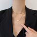Gold-plated titanium steel design feeling love love double-layer necklace female ins niche heart-shaped simple and versatile clavicle chain_ipsvogv.com