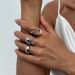 Cold Wind Metal Smooth Water Drop Open With Irregular Ring Design Set_ipsvogv.com