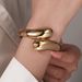 Irregular Bracelets Fashion Double Headed Snake Shaped Open Bracelet Niche Glossy Spring Shiny Large Bracelet_ipsvogv.com