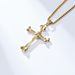 Titanium steel bone cross necklace niche personality neutral style wear accessories_ipsvogv.com