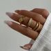 INS Electroplated Retro Titanium Steel Color Drip Glue Love Ring_ipsvogv.com