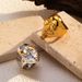 Women’s Jewelry Set Fashion Gold Electroplated Exaggerated Skull Stainless Steel Ring Ring_ipsvogv.com