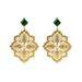 Women's Jewelry Hollow Flower Plate Earrings Retro Metal Earrings Exaggerated Artistic Fashionable White Shell Copper Electroplated Earrings_ipsvogv.com