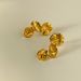 Fashionable Niche INS Titanium Steel Vintage Irregular Petal Versatile Earrings_ipsvogv.com