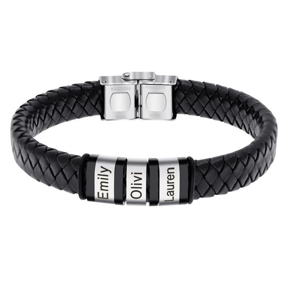 New Black Woven Men Trendy Gift For Boyfriend Personalized Wristband Design Sense Bracelet Jewelry_ipsvogv.com