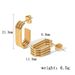 Multi Layer Genuine Gold Plated Titanium Earrings, Light Luxury Trendy Women's Stainless Steel Geometric Oval Earrings_ipsvogv.com