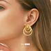 Women's Jewelry Niche Design Copper Real Gold Double Layer Winding High End Temperament Simple Fashion Earrings_ipsvogv.com