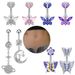 Women's Jewelry Zircon Belly Button Nail Oiled Belly Button Ring Piercing Jewelry_ipsvogv.com
