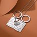 New Fashion Love English Engraved Stainless Steel Pendant Keychain Necklace Set_ipsvogv.com