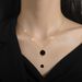 Body 【 Full Titanium Steel 】 Fritillaria Double Ring Female Niche Design Minimalist Pendant Short Collarbone Chain 【 】_ipsvogv.com