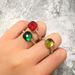 【10】 Jewelry Style Multi Cut Colored Crystal Copper Plated Gold Edge Diamond Ring_ipsvogv.com