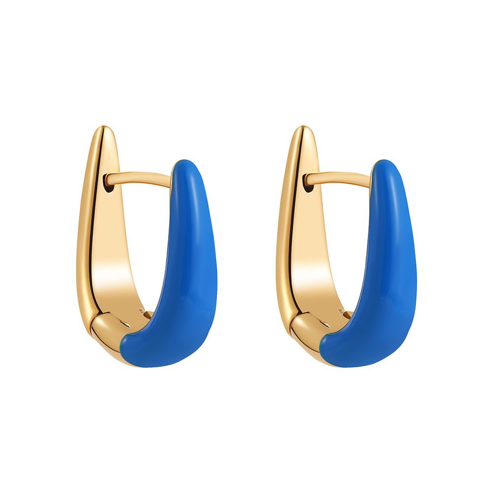 Women’s Jewelry Set Fashion Personality Color Copper Plated Oil Drop Series Geometric Oval Earrings Ear Buckles Fashionable Simple Creative Earrings_ipsvogv.com