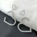 Jewelry Rhinestone Multi-row Heart-shaped earrings Irregular Size Peach Heart Diamond earrings earrings_ipsvogv.com