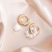 Fashion Ins Style Pearl Beaded Earrings Women's Asymmetric Love Pendant Earrings Spice Girl_ipsvogv.com