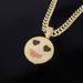 Unisex Men And Women's Smiley Face Heart Eyes Diamond Pendant Hip Hop Personality Rap Alloy Pendant_ipsvogv.com