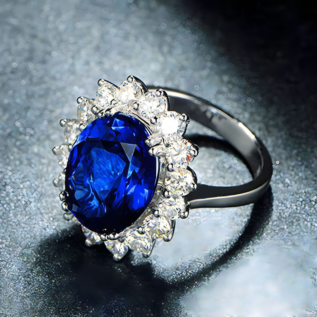 Daifei Style Blue Oversized Pigeon Egg Red Crystal Inlaid Index Finger Ring, Tanzanite Colored Women's Ring_ipsvogv.com