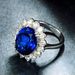 Daifei Style Blue Oversized Pigeon Egg Red Crystal Inlaid Index Finger Ring, Tanzanite Colored Women's Ring_ipsvogv.com