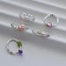 SUU New Niche Personality Cold Wind Protection Color Crushed Silver Freshwater Pearl Elastic Natural Stone Ring_ipsvogv.com
