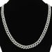 Men's necklace for men and women, full of colorful diamonds, cool Miami accessories CubanChain width 9mm_ipsvogv.com