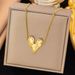 Fashionable And Versatile 2024 New Lava Irregular Heart-shaped Women's Jewelry Set Collarbone Chain For Women_ipsvogv.com