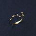 Japanese Niche Pure Silver Gold-plated Beidou Seven Fairy Queen Cross Star Joint Ring Fine_ipsvogv.com