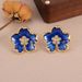 Retro Oil Drop Flower Earrings Colorful Niche Simple Medieval Vintage Retro Earrings Enamel Design Earrings_ipsvogv.com