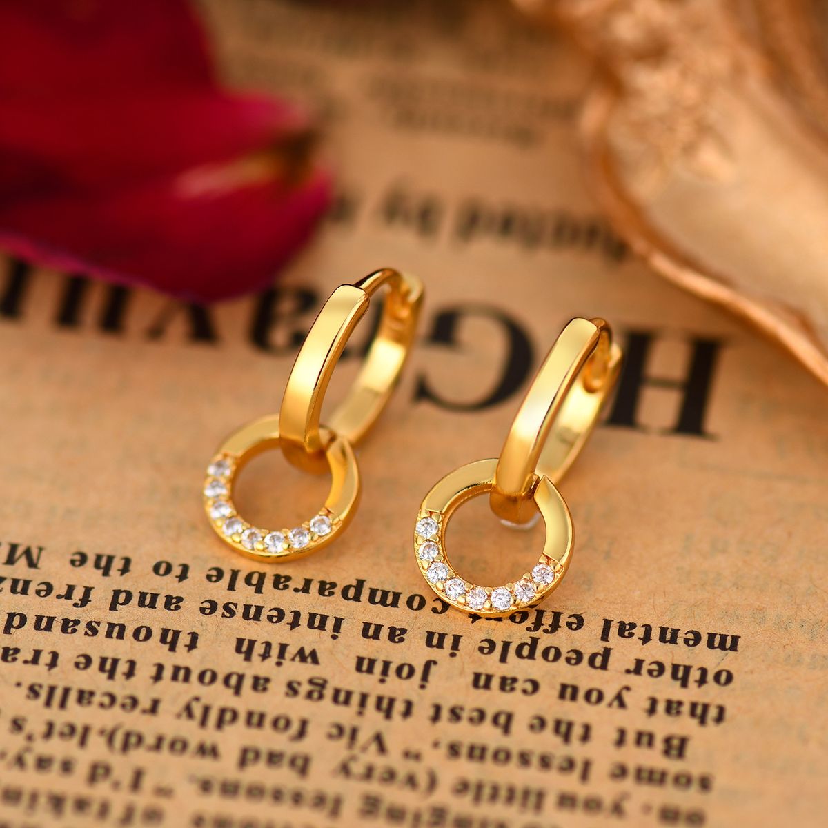 Women's Jewelry Heart Hollow Design Zircon Earrings Personality Simple Temperament Girls Earrings_ipsvogv.com