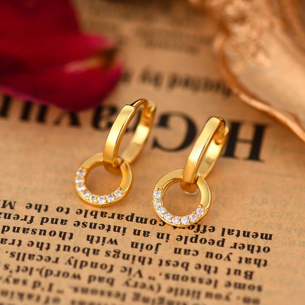Women's Jewelry Heart Hollow Design Zircon Earrings Personality Simple Temperament Girls Earrings_ipsvogv.com