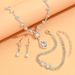 Jewelry & Accessories Rhinestone Tassel Wedding Accessories Silver Claw Necklace Earrings Bracelet Three Piece Set_ipsvogv.com