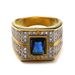Exaggerated Square Men's Micro Inlaid Zircon Full Sky Star Blue Simulated Diamond Color Ring For Men_ipsvogv.com