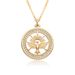 Micro Inlaid Colored Zircon Necklace - Simple Round Pendant, European & American Style Jewelry For Women_ipsvogv.com
