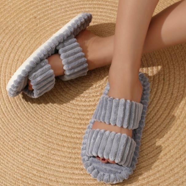 New parallel bars curly cotton slippers home candy color indoor fluffy slippers_ipsvogv.com