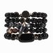 Rose Crystal Natural Stone Bracelet Bracelet Set Elastic Beads Adjustable_ipsvogv.com