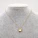 Small Shaped Simple Pendant Titanium Steel Thin Fashion Clavicle Chain Girl Heart Gold Lock Necklace_ipsvogv.com