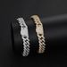 Men's Jewelry Set 10mm Diamond Cuban Chain Zircon Necklace Trendy Brand Personality Hip Hop Men's Bracelet Jewelry_ipsvogv.com