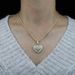 Women's Jewelry Heart Pendant Necklace With Diamond Accents, Trendy Hip-Hop Style, Silver & Gold Options, Adjustable Length Full Diamond Necklace_ipsvogv.com