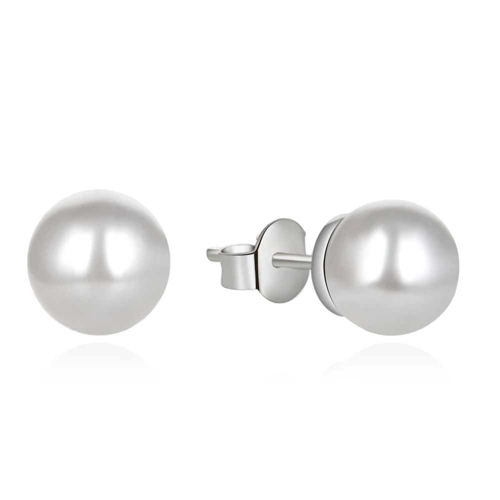 Pearl Earrings For Women Sterling Silver Light Luxury High End Retro Round Large Earrings Earrings_ipsvogv.com
