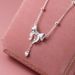 Zuyin 999 Escape Princess Bow Pure Silver Tassel Sweet And Fresh Collar Chain Women's Necklace_ipsvogv.com