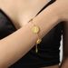 Women's Jewelry Fashion Personality Elegant Temperament Jewelry Radiant Lace Round Card Splicing Design Titanium Steel Gold Plated Bracelet_ipsvogv.com