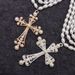 Cyberpunk Style Cross Necklace, Fashionable Exaggerated, With Micro Inlaid Pearls And Multi-layer Layered_ipsvogv.com
