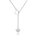 Titanium Steel Heart Shaped Clavicle Chain Creative Simple Peach Heart Love Pendant Women's Y Shaped Stainless Steel Necklace_ipsvogv.com