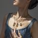 fashion retro stainless steel round pendant necklace advanced OT buckle clavicle chain jewelry_ipsvogv.com