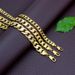 Fashion Vacuum Electroplated Copper Gold-Plated Cuban Chain Open-Ended Bracelet_ipsvogv.com