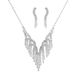 Exquisite Diamond-like Tassel Necklace - 3-Piece Clavicle Jewelry Set For Women, Silver Plated_ipsvogv.com