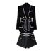 Women's Clothing tweed waist slimming foreign trade supply women's suit shorts suit in stock_ipsvogv.com