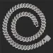 Man Plated Cuban Link Simple Hip Hop Jewelry Cubic Zirconia Ice Out Gold Chain Necklace_ipsvogv.com