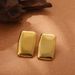 Women’s Jewelry Set Fashion Fashion Simple Gold Plated Stainless Steel Concave And Convex Square Earrings Atmospheric Antique Square Earrings_ipsvogv.com