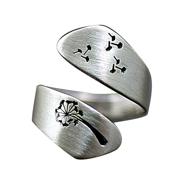 Fashion Fashion Adjustable Engraving Dandelion Ring For Women Men Personality Opening Finger Rings Engagement Wedding Party_ipsvogv.com
