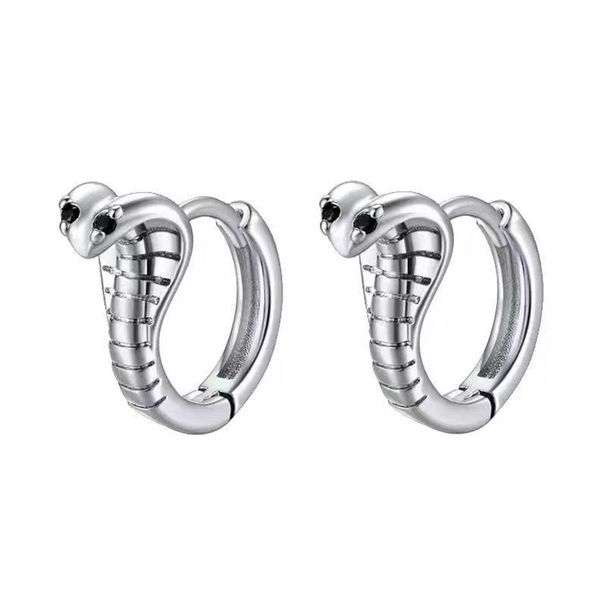 Wind Cobra Earrings Men's American Ear Buckles Women's Personalized Senior Earrings Hip Hop Ear Jewelry New Trend_ipsvogv.com